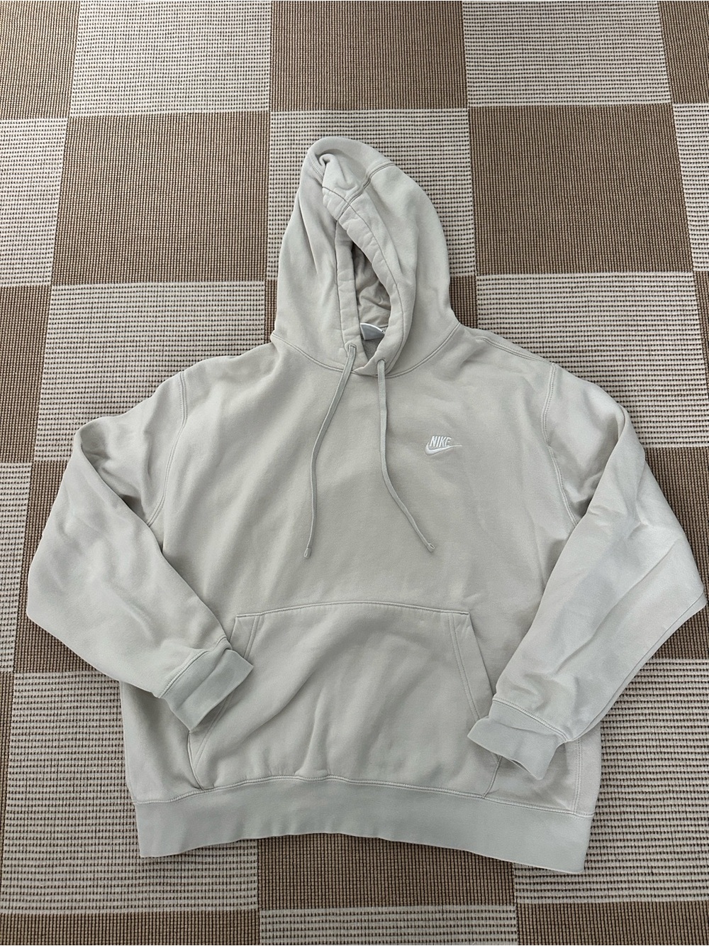 Nike Men's Light Bone Pullover Hoodie - Classic Logo